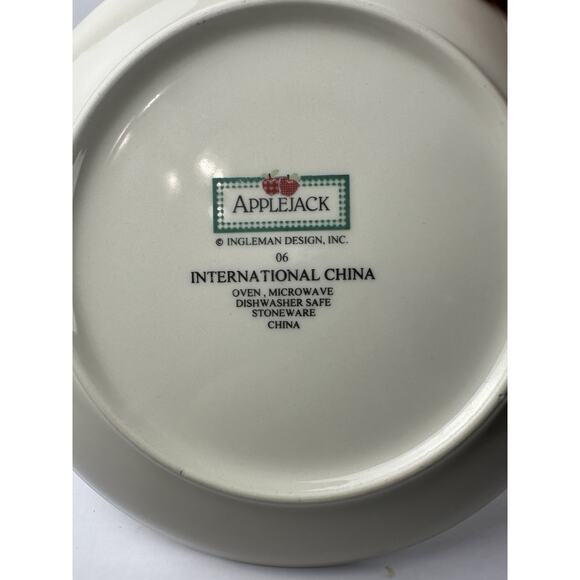 Applejack 7 3/4" Salad Plates Ingleman Design Set Of 3 International China - Picture 6 of 6